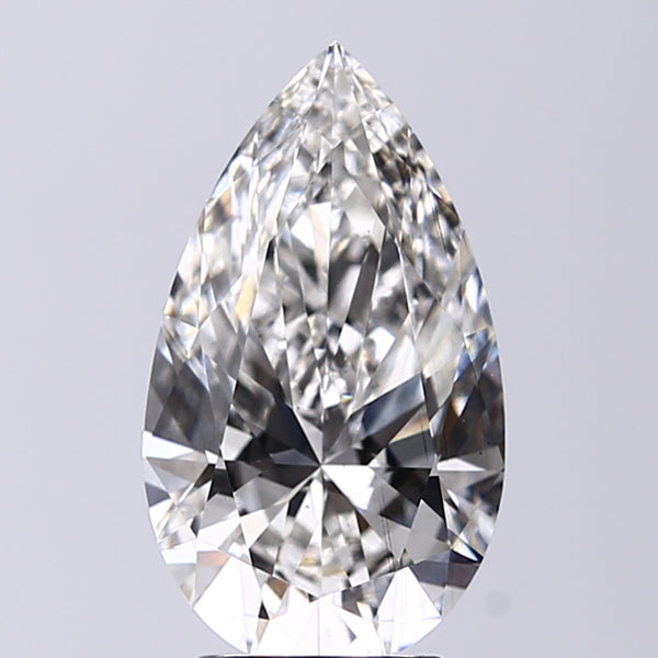 Lab-Grown 3.01 Carat Pear Shape Diamond color G Clarity SI1, precious stones, engagement diamonds