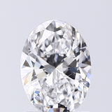 Lab-Grown 1.00 Carat Oval Shape Diamond color D Clarity VS2, precious stones, engagement diamonds