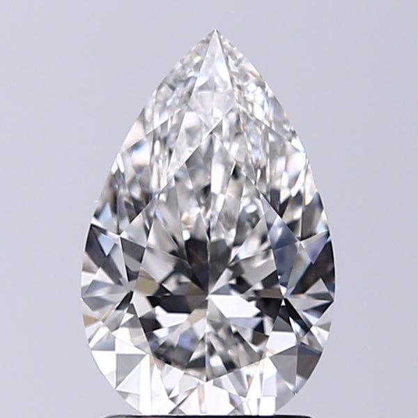 Lab-Grown 1.56 Carat Pear Shape Diamond color G Clarity VVS2, precious stones, engagement diamonds