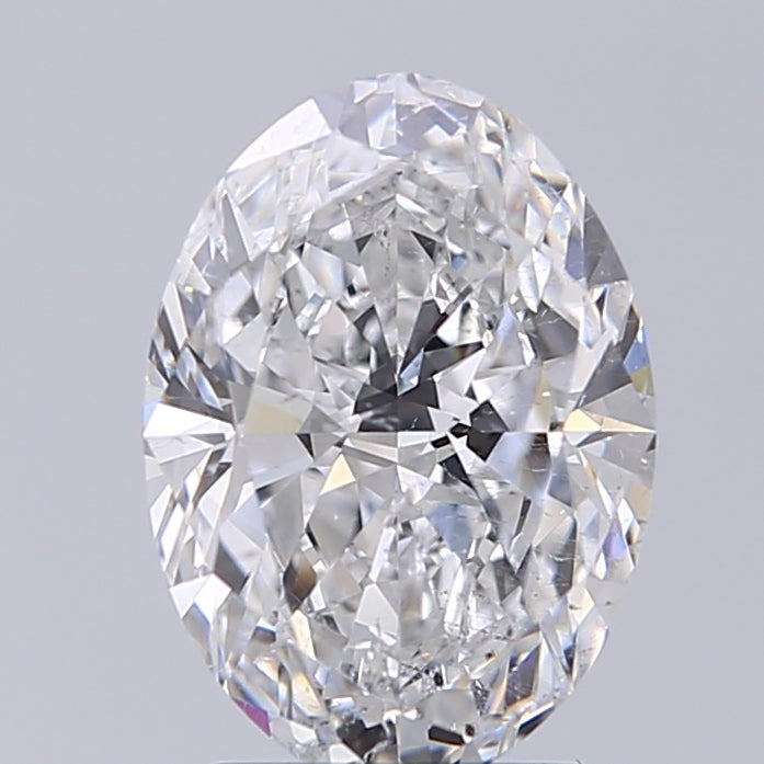 Lab-Grown 2.01 Carat Oval Shape Diamond color D Clarity SI2 With GIA Certificate, precious stones, engagement diamonds