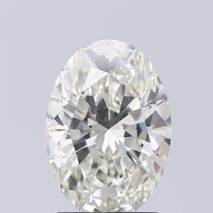 Lab-Grown 1.50 Carat Oval Shape Diamond color J Clarity SI2 With GIA Certificate, precious stones, engagement diamonds
