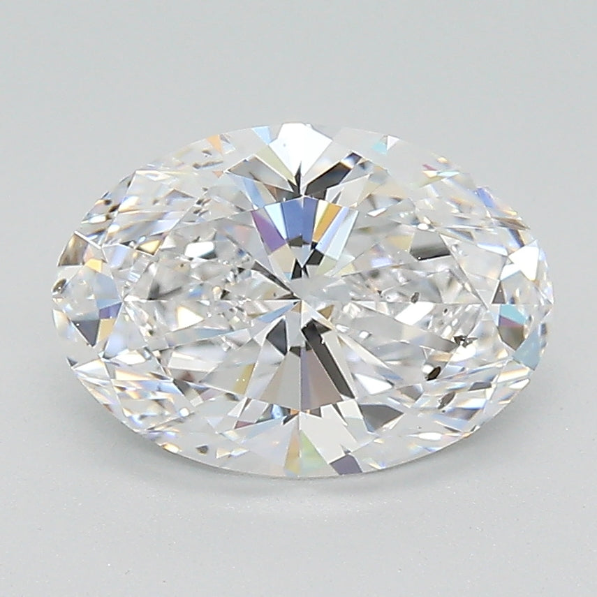 Lab-Grown 2.01 Carat Oval Shape Diamond color D Clarity SI2 With GIA Certificate, precious stones, engagement diamonds