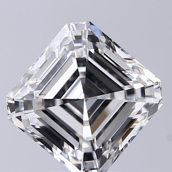 Lab-Grown 3.56 Carat Asscher Cut Diamond color F Clarity VS2, precious stones, engagement diamonds