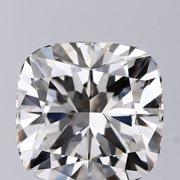 Lab-Grown 3.51 Carat Cushion Modified Brilliant Cut Diamond color H Clarity VS1, precious stones, engagement diamonds