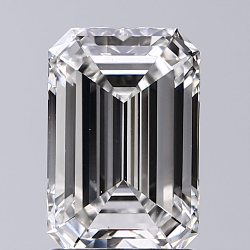 Lab-Grown 1.57 Carat Emerald Cut Diamond color F Clarity VS1, precious stones, engagement diamonds