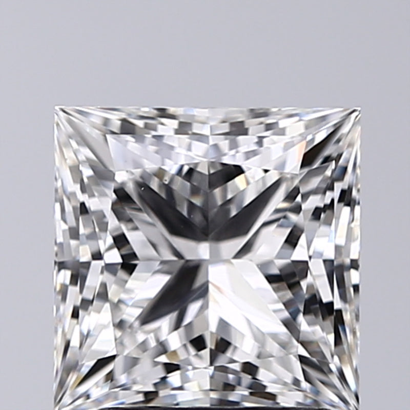 Lab-Grown 2.11 Carat Princess Cut Diamond color F Clarity VS1, precious stones, engagement diamonds