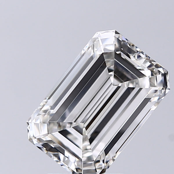 Lab-Grown 2.08 Carat Emerald Cut Diamond color F Clarity VS1, precious stones, engagement diamonds