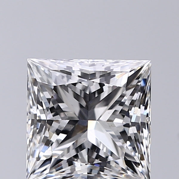 Lab-Grown 2.01 Carat Princess Cut Diamond color E Clarity VS2, precious stones, engagement diamonds