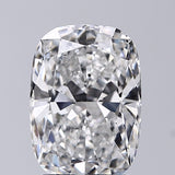 Lab-Grown 2.02 Carat Cushion Modified Brilliant Cut Diamond color E Clarity SI1, precious stones, engagement diamonds