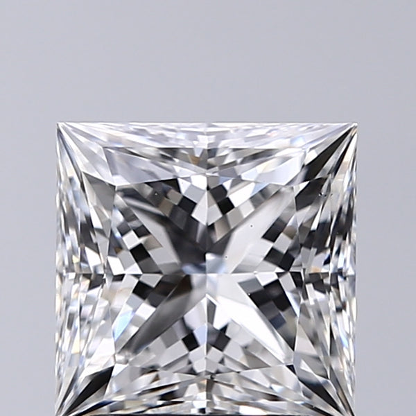 Lab-Grown 2.01 Carat Princess Cut Diamond color E Clarity VS1, precious stones, engagement diamonds