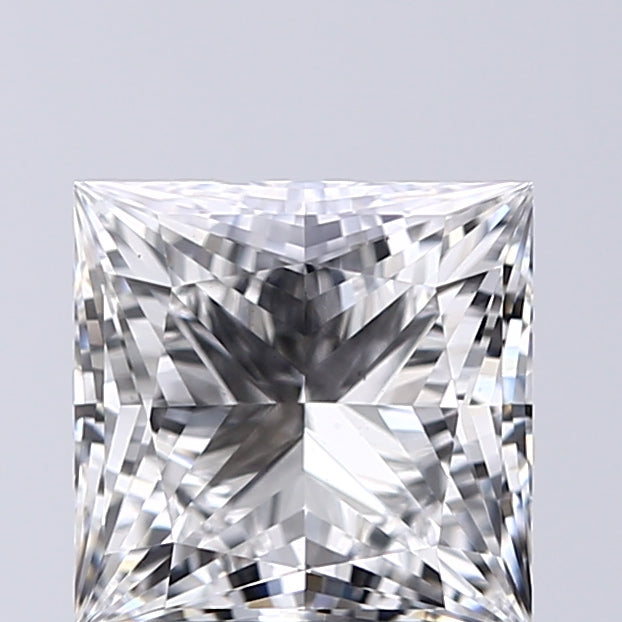 Lab-Grown 2.01 Carat Princess Cut Diamond color E Clarity VS2, precious stones, engagement diamonds