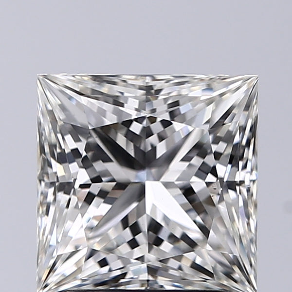 Lab-Grown 2.11 Carat Princess Cut Diamond color G Clarity VS1, precious stones, engagement diamonds