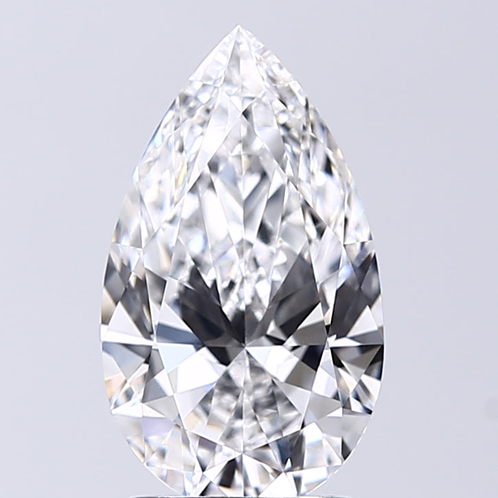 Lab-Grown 2.01 Carat Pear Shape Diamond color D Clarity VVS2 With GIA Certificate, precious stones, engagement diamonds