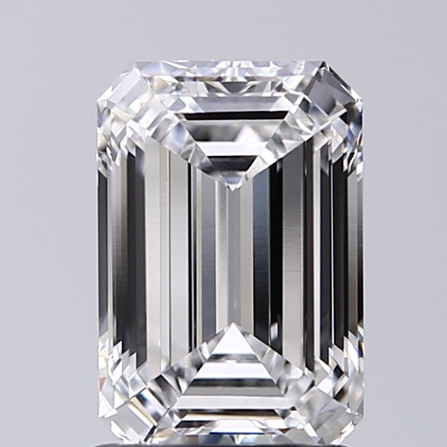 Lab-Grown 1.55 Carat Emerald Cut Diamond color D Clarity VVS2, precious stones, engagement diamonds