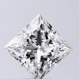 Lab-Grown 2.05 Carat Princess Cut Diamond color E Clarity VS2, precious stones, engagement diamonds