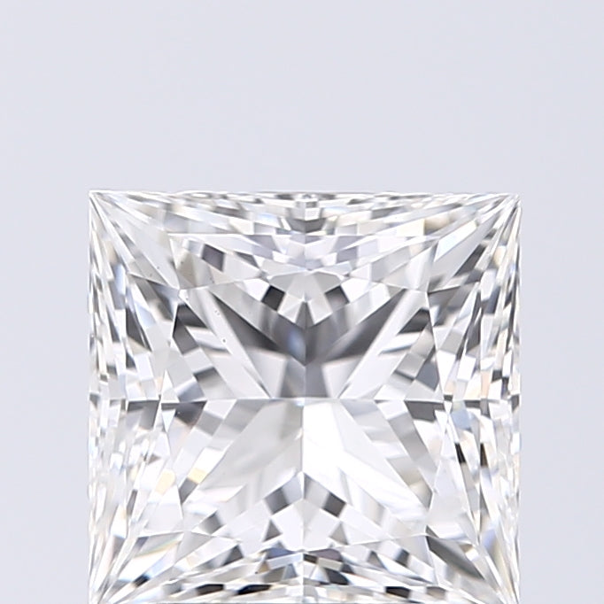 Lab-Grown 2.09 Carat Princess Cut Diamond color E Clarity VS1, precious stones, engagement diamonds