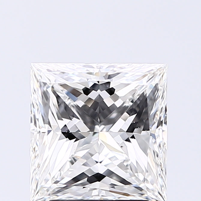 Lab-Grown 2.04 Carat Princess Cut Diamond color E Clarity VS2, precious stones, engagement diamonds