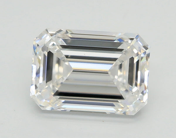 Lab-Grown 2.01 Carat Emerald Cut Diamond color E Clarity VS1, precious stones, engagement diamonds