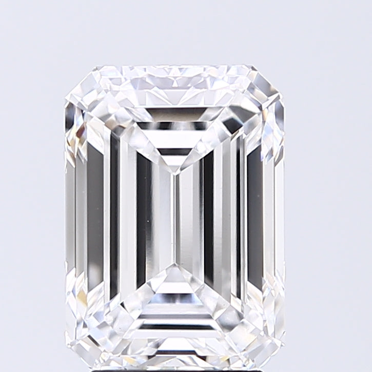 Lab-Grown 2.02 Carat Emerald Cut Diamond color E Clarity VVS2 With GIA Certificate, precious stones, engagement diamonds