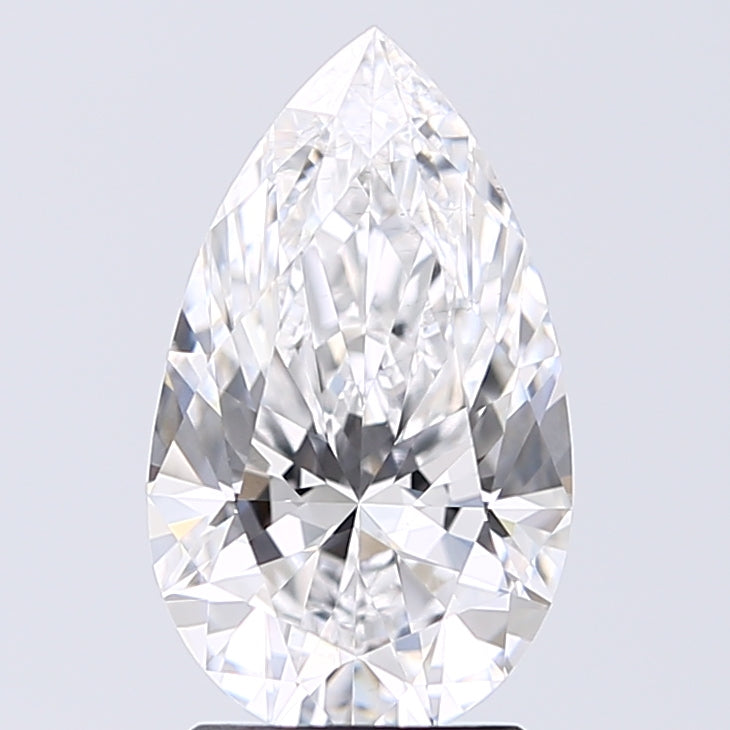 Lab-Grown 2.02 Carat Pear Shape Diamond color E Clarity VS1 With GIA Certificate, precious stones, engagement diamonds