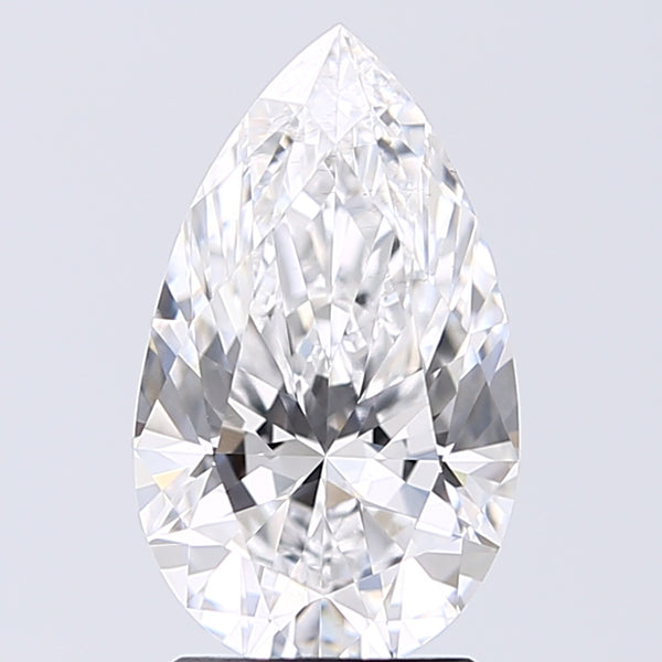Lab-Grown 2.02 Carat Pear Shape Diamond color E Clarity VS1 With GIA Certificate, precious stones, engagement diamonds