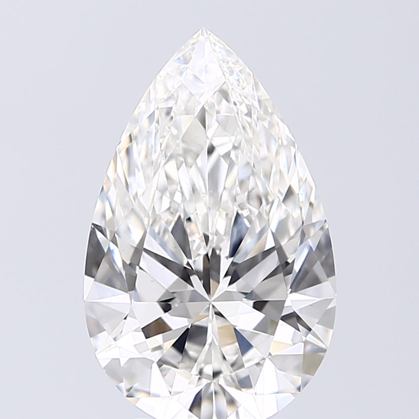 Lab-Grown 3.02 Carat Pear Shape Diamond color G Clarity VS1 With GIA Certificate, precious stones, engagement diamonds
