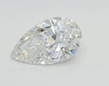 Lab-Grown 2.72 Carat Pear Shape Diamond color F Clarity VS1 With GIA Certificate, precious stones, engagement diamonds