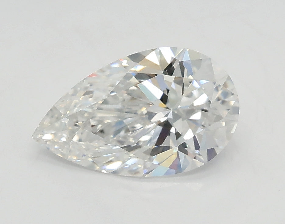 Lab-Grown 1.09 Carat Pear Shape Diamond color E Clarity VVS2 With GIA Certificate, precious stones, engagement diamonds