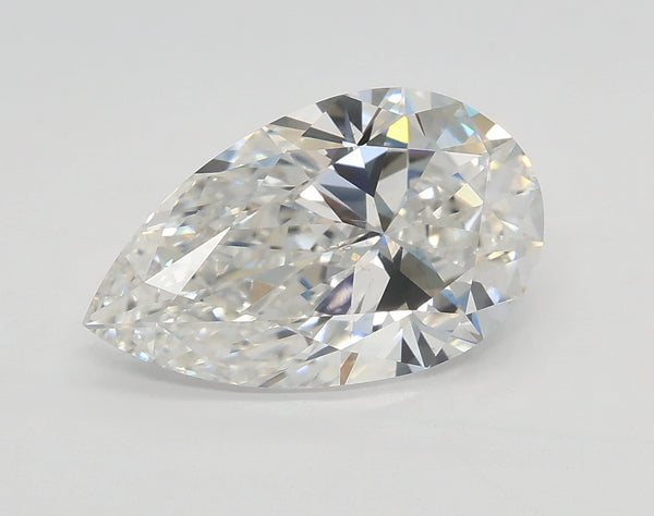 Lab-Grown 2.57 Carat Pear Shape Diamond color G Clarity VS2 With GIA Certificate, precious stones, engagement diamonds
