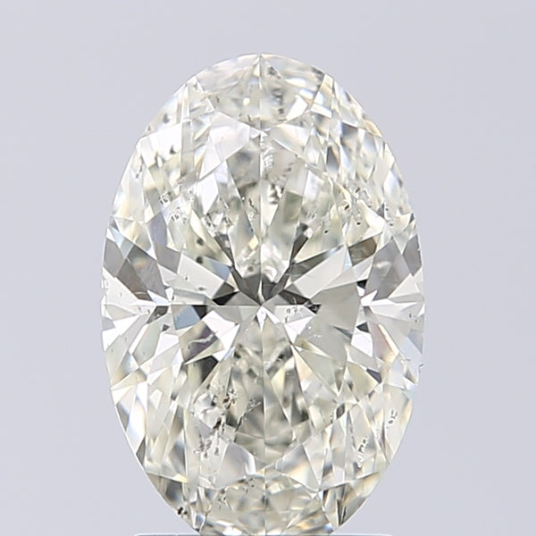 Lab-Grown 1.76 Carat Oval Shape Diamond color K Clarity SI2 With GIA Certificate, precious stones, engagement diamonds