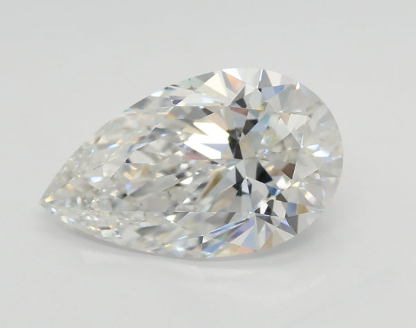 Lab-Grown 3.02 Carat Pear Shape Diamond color F Clarity VS2 With GIA Certificate, precious stones, engagement diamonds