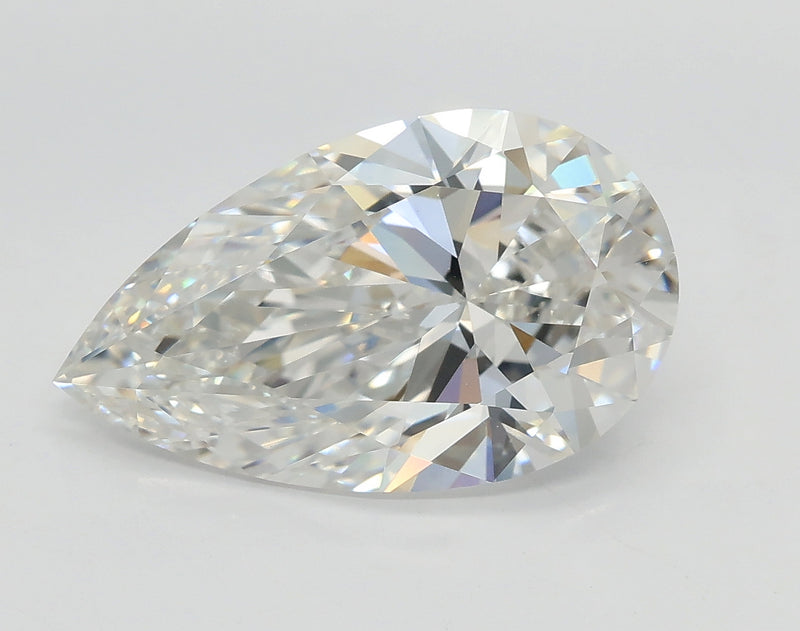 Lab-Grown 3.52 Carat Pear Shape Diamond color F Clarity VVS2 With GIA Certificate, precious stones, engagement diamonds