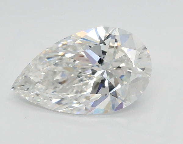 Lab-Grown 2.55 Carat Pear Shape Diamond color E Clarity VS1 With GIA Certificate, precious stones, engagement diamonds