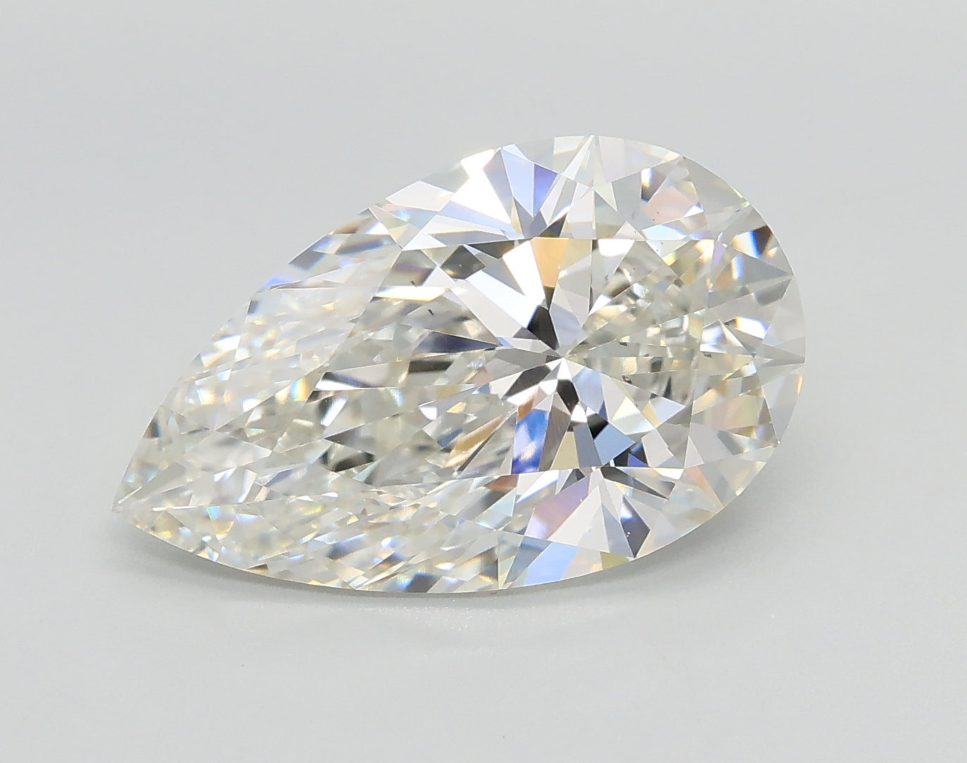 Lab-Grown 3.70 Carat Pear Shape Diamond color G Clarity VS2 With GIA Certificate, precious stones, engagement diamonds