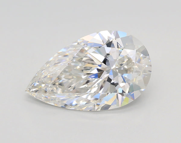 Lab-Grown 3.05 Carat Pear Shape Diamond color F Clarity VVS2 With GIA Certificate, precious stones, engagement diamonds