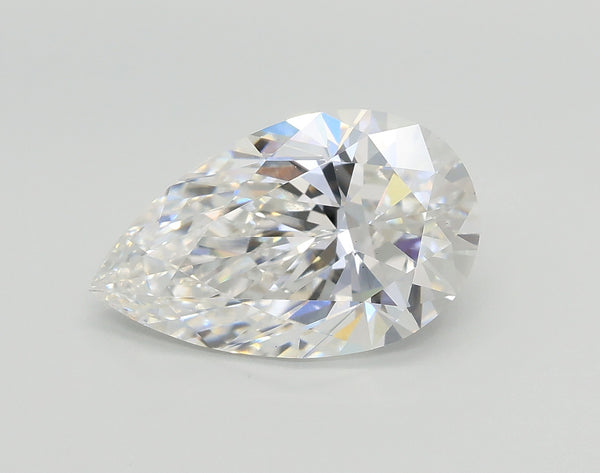 Lab-Grown 2.57 Carat Pear Shape Diamond color E Clarity VS1 With GIA Certificate, precious stones, engagement diamonds