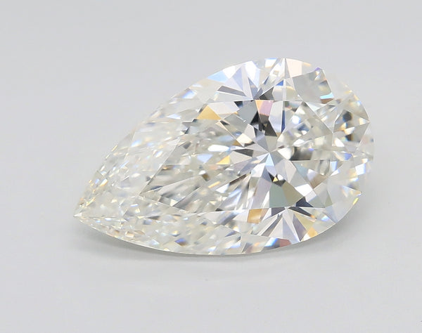 Lab-Grown 2.52 Carat Pear Shape Diamond color G Clarity VS1, precious stones, engagement diamonds