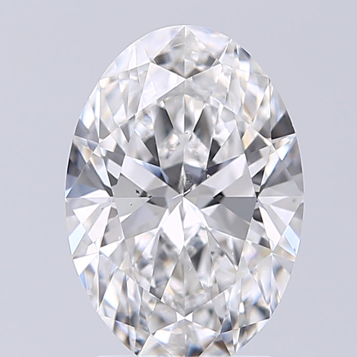 Lab-Grown 2.02 Carat Oval Shape Diamond color E Clarity SI1 With GIA Certificate, precious stones, engagement diamonds