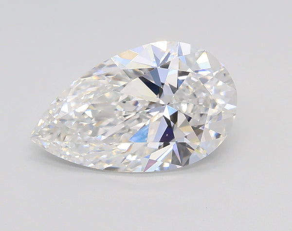 Lab-Grown 2.01 Carat Pear Shape Diamond color D Clarity VS1 With GIA Certificate, precious stones, engagement diamonds