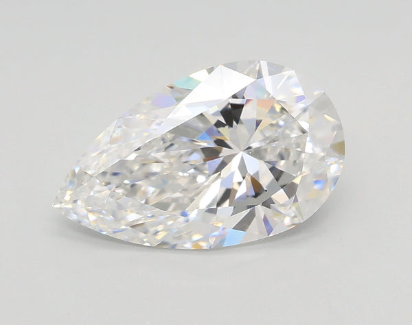 Lab-Grown 2.02 Carat Pear Shape Diamond color E Clarity VS2, precious stones, engagement diamonds