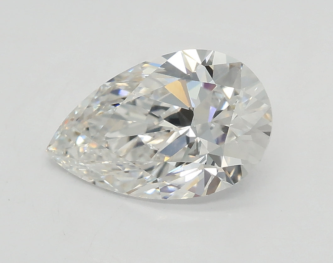 Lab-Grown 1.55 Carat Pear Shape Diamond color G Clarity VVS2 With GIA Certificate, precious stones, engagement diamonds