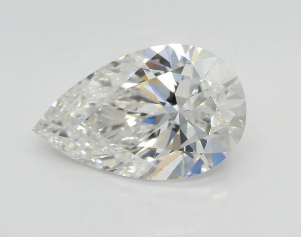 Lab-Grown 2.51 Carat Pear Shape Diamond color F Clarity VVS2 With GIA Certificate, precious stones, engagement diamonds