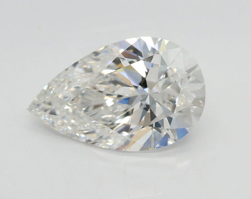 Lab-Grown 2.51 Carat Pear Shape Diamond color F Clarity VVS2 With GIA Certificate, precious stones, engagement diamonds