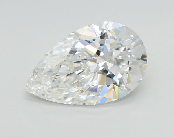 Lab-Grown 3.01 Carat Pear Shape Diamond color E Clarity VS1, precious stones, engagement diamonds