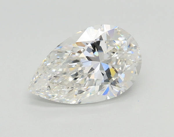 Lab-Grown 2.08 Carat Pear Shape Diamond color F Clarity VVS2 With GIA Certificate, precious stones, engagement diamonds