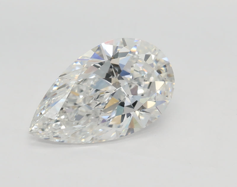 Lab-Grown 2.54 Carat Pear Shape Diamond color E Clarity VS2, precious stones, engagement diamonds