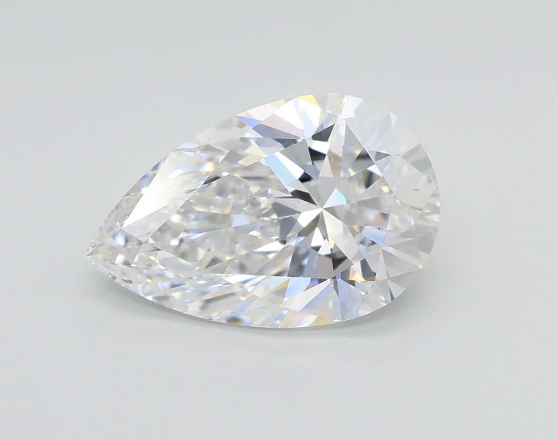 Lab-Grown 2.07 Carat Pear Shape Diamond color D Clarity VS1 With GIA Certificate, precious stones, engagement diamonds