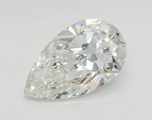 Lab-Grown 2.55 Carat Pear Shape Diamond color F Clarity VS1 With GIA Certificate, precious stones, engagement diamonds