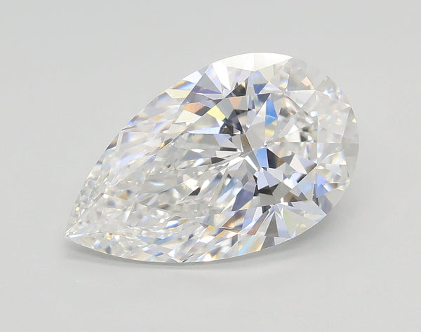 Lab-Grown 2.50 Carat Pear Shape Diamond color F Clarity VVS2 With GIA Certificate, precious stones, engagement diamonds