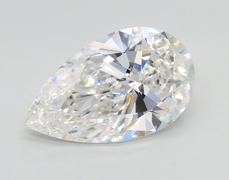 Lab-Grown 4.04 Carat Pear Shape Diamond color E Clarity VS2, precious stones, engagement diamonds